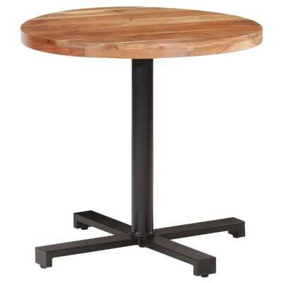 vidaXL Mesa de bistró redonda madera maciza de mango Ø80x75 cm