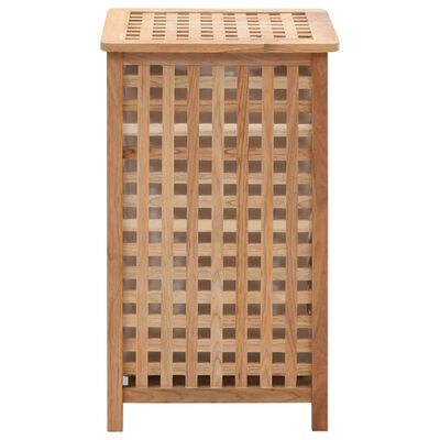 vidaXL Cesto para ropa sucia madera maciza de nogal 39x39x65 cm