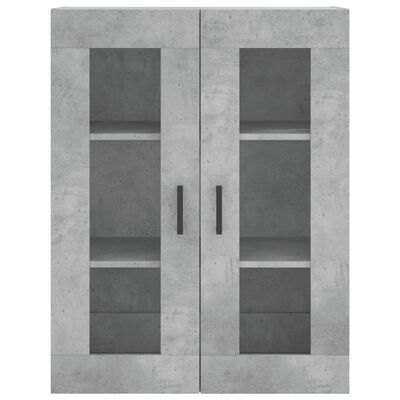 vidaXL Armarios de pared 2 uds madera de ingeniería gris hormigón