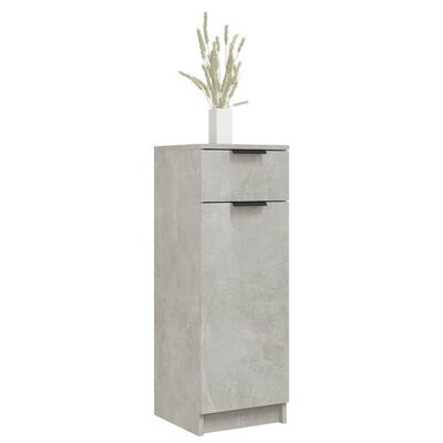 vidaXL Armario de baño madera contrachapada gris hormigón 32x34x90 cm