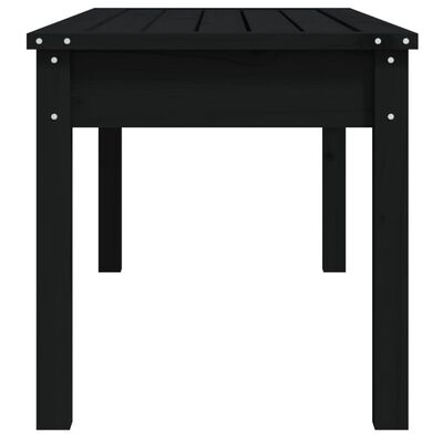 vidaXL Banco de jardín madera maciza pino negro 109x44x45 cm