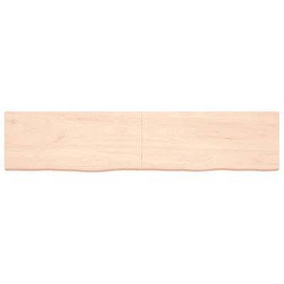 vidaXL Tablero de mesa madera maciza roble sin tratar 180x40x(2-4) cm