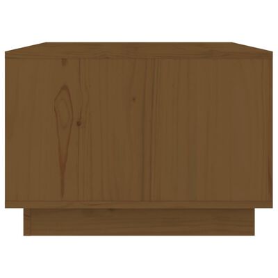 vidaXL Mesa de centro madera maciza de pino marrón miel 80x50x35 cm