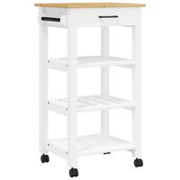 vidaXL Carrito de cocina MONZA madera maciza de pino 48x40x90 cm