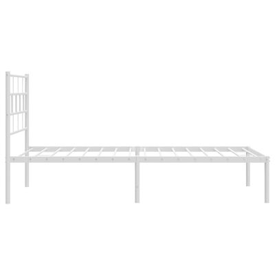 vidaXL Estructura cama sin colchón con cabecero metal blanco 80x200 cm