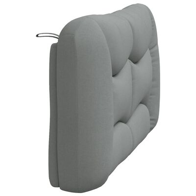 vidaXL Cabecero de cama acolchado tela gris claro 140 cm