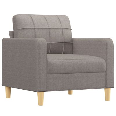 vidaXL Sillón de tela gris taupé 60 cm