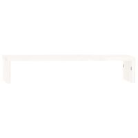 vidaXL Soporte de monitor madera maciza de pino blanco 50x27x10 cm