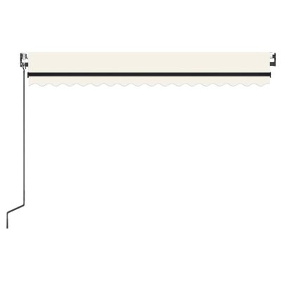 vidaXL Toldo automático con LED y sensor de viento crema 450x300 cm