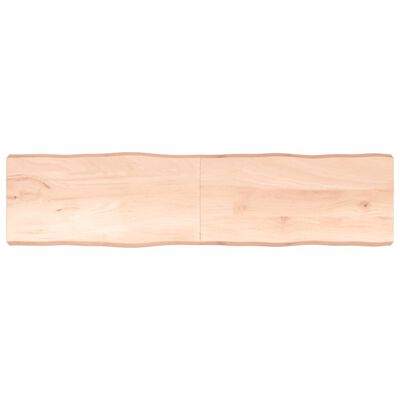 vidaXL Tablero de mesa madera maciza borde natural 200x50x(2-6) cm