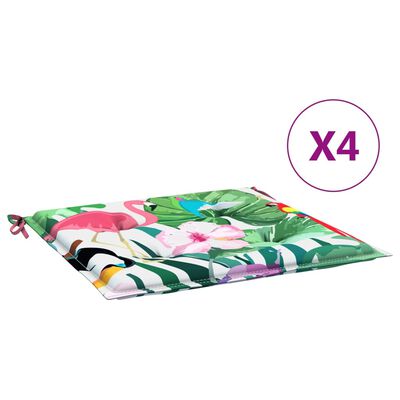 vidaXL Cojines para silla de jardín 4 uds tela multicolor 50x50x3 cm