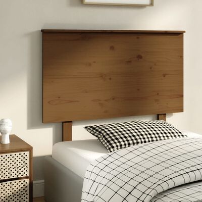 vidaXL Cabecero de cama madera maciza de pino marrón miel 94x6x82,5 cm