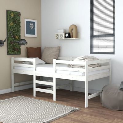 vidaXL Estructura de cama sin colchón madera de pino blanca 90x200 cm