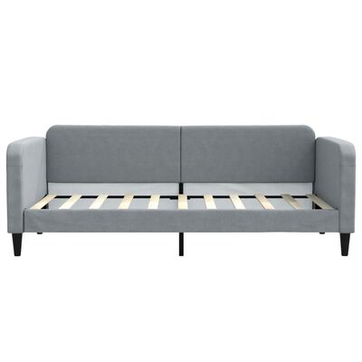 vidaXL Sofá cama sin colchón tela gris claro 90x190 cm