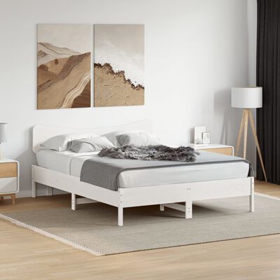 vidaXL Cabecero de cama madera maciza de pino blanco 140 cm