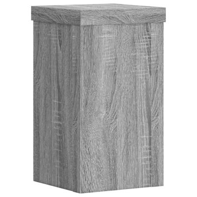 vidaXL Soportes de plantas 2 uds madera gris Sonoma 10x10x18 cm