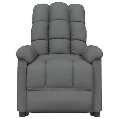 vidaXL Sillón de masaje de tela gris oscuro