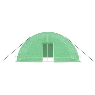 vidaXL Invernadero con estructura de acero verde 24 m² 6x4x2,85 m