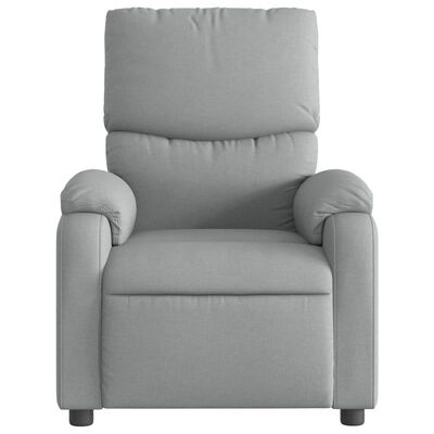 vidaXL Sillón reclinable de tela gris claro