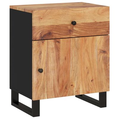 vidaXL Mesita de noche madera acacia madera contrachapada 50x33x60 cm