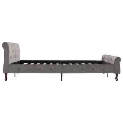 vidaXL Estructura de cama sin colchón terciopelo gris 180x200 cm