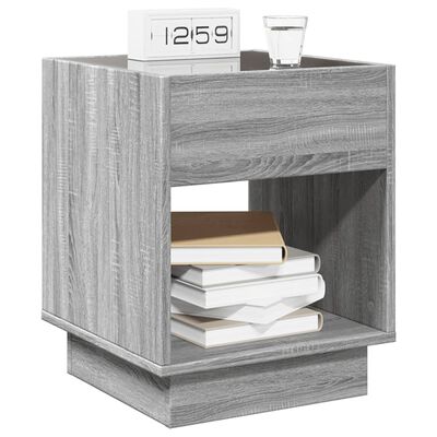 vidaXL Mesa de centro con Infinity LED gris Sonoma 40x40x50 cm