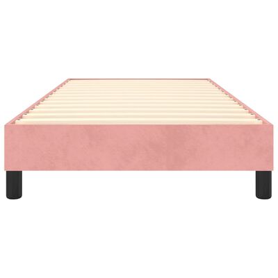 vidaXL Estructura de cama de terciopelo rosa 90x200 cm