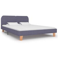 vidaXL Estructura de cama de tela gris claro 180x200 cm