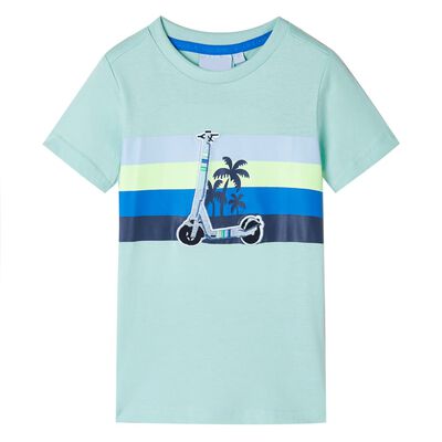 Camiseta infantil menta claro 104