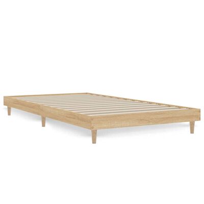 vidaXL Estructura de cama sin colchón madera roble Sonoma 90x200 cm