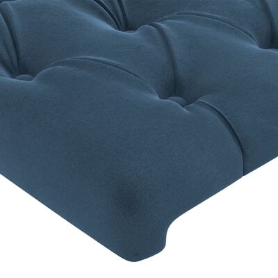 vidaXL Cabeceros 2 unidades de terciopelo azul oscuro 100x7x78/88 cm