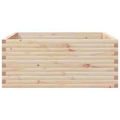 vidaXL Jardinera de madera maciza de pino 110x110x46 cm