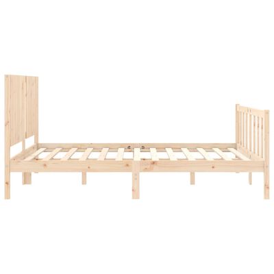 vidaXL Estructura de cama con cabecero madera maciza 160x200 cm