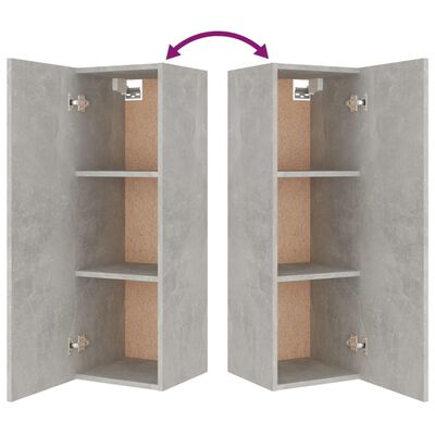 vidaXL Set de muebles de TV 8 pzas madera contrachapada gris hormigón