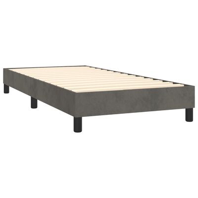 vidaXL Estructura de cama de terciopelo gris oscuro 80x200 cm