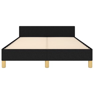 vidaXL Estructura de cama con cabecero tela negro 120x190 cm