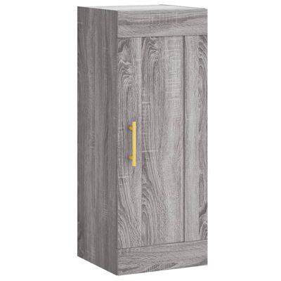 vidaXL Aparador alto madera contrachapada gris Sonoma 34,5x34x180 cm