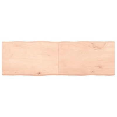 vidaXL Tablero de mesa madera maciza borde natural 160x50x(2-6) cm