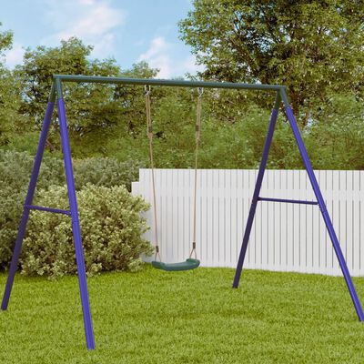 vidaXL Columpio para niños individual con cuerda ajustable verde