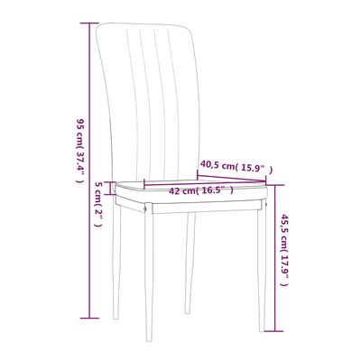 vidaXL Sillas de comedor 2 unidades terciopelo gris oscuro