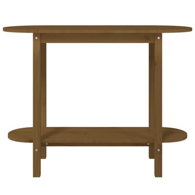 vidaXL Mesa consola de madera maciza de pino marrón miel 110x40x80 cm