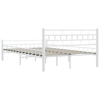 vidaXL Estructura de cama sin colchón metal blanco 140x200 cm