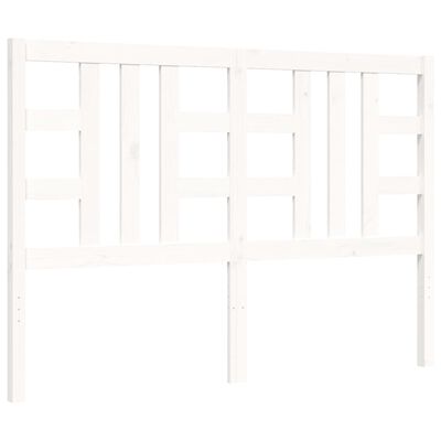 vidaXL Estructura de cama con cabecero madera maciza blanco 140x200 cm