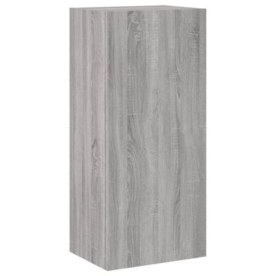 vidaXL Muebles de TV de pared 5 pzas madera de ingeniería gris Sonoma