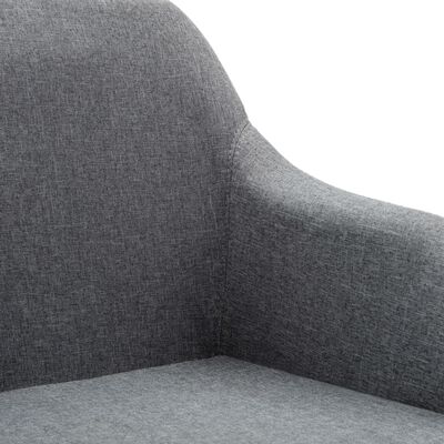 vidaXL Silla de comedor giratoria tela gris claro