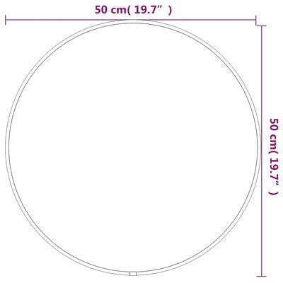 vidaXL Espejo de pared redondo plateado Ø 50 cm