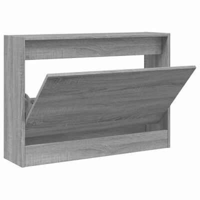 vidaXL Zapatero de madera de ingeniería gris Sonoma 80x21x57 cm