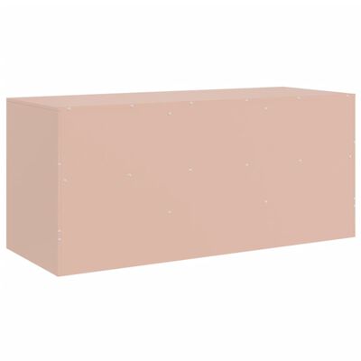 vidaXL Mueble para TV de acero rosa 99x39x44 cm