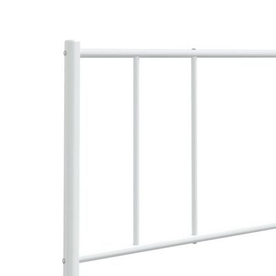 vidaXL Cabecero de metal blanco 135 cm