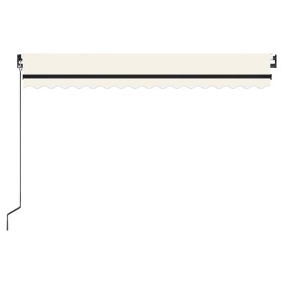 vidaXL Toldo retráctil manual crema 450x350 cm